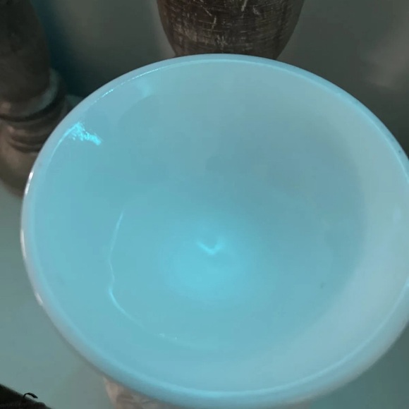 Vintage Indiana White Milk Glass Compote Star Quilt Duette Pattern Pedestal Bowl - Picture 4 of 4